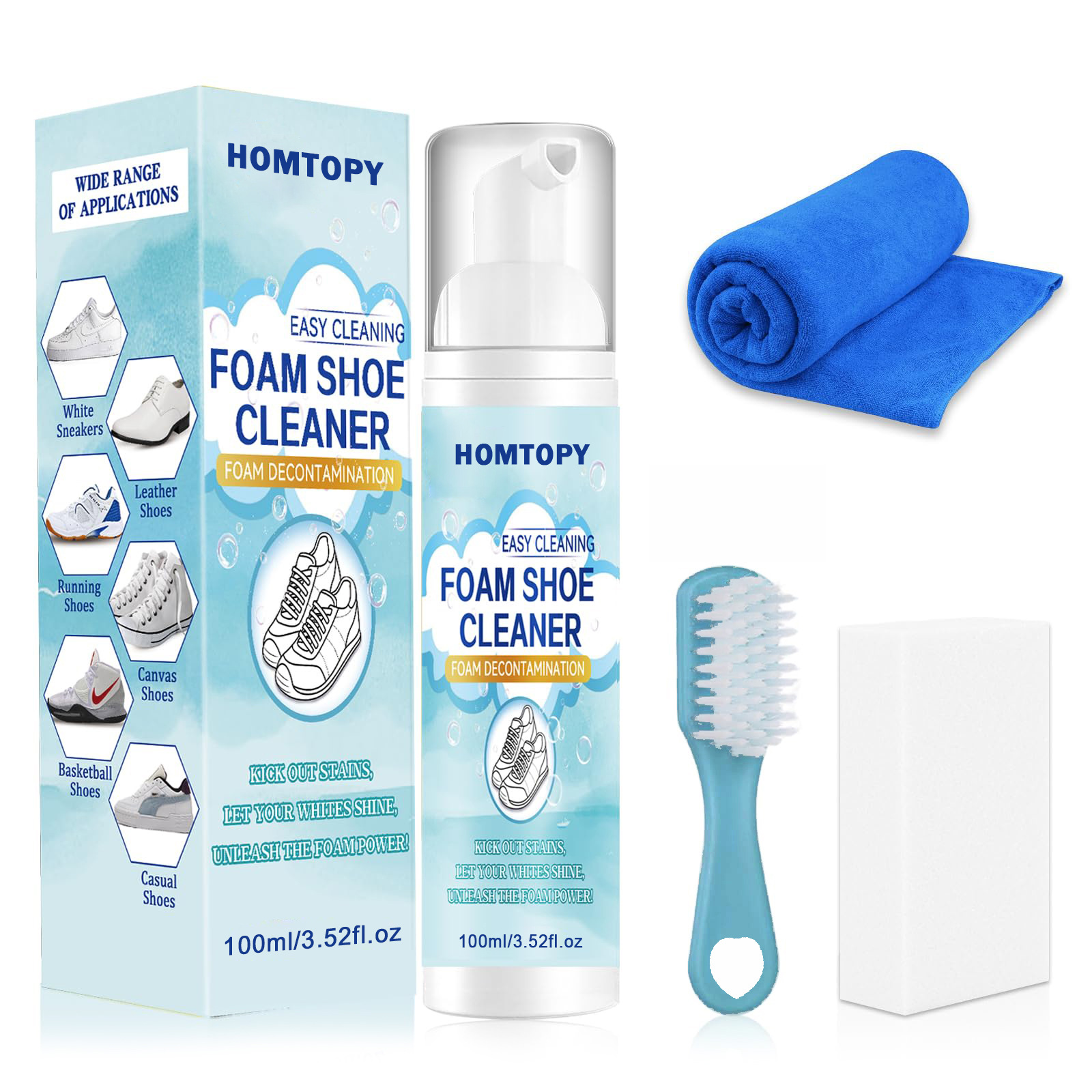 Sneaker Care Spray - Kit de nettoyage de chaussures, nettoyant